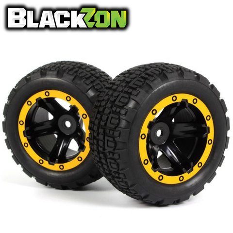 BlackZon BZN540261 Mounted Tires & Wheels Yellow ST Slyder & Turbo