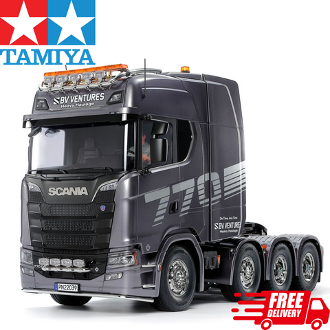 Tamiya Scania 770 S 8x4/4 Gun Metal Edition RC Tractor Trailer