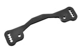 Team Corally C-00180-704 3mm Steering Rack 7075 T6 made of durable black aluminum alloy for precision and strength in radio control car steering systems.