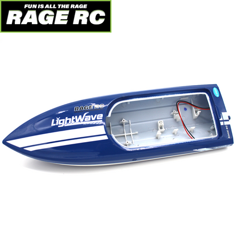 Rage RC RGRB1160 Replacement Hull Blue Lightwave