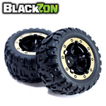 BlackZon BZN540087 MT Wheels & Tires Gold Slyder