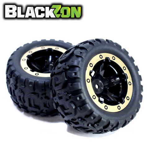 BlackZon BZN540087 MT Wheels & Tires Gold Slyder