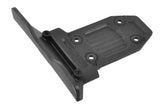 Black plastic Team Corally C-00180-879 Rear Bumper with Integrated Skid Plate designed for radio control parts and RC car parts, featuring mounting holes for secure attachment.
