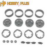 Hobby Plus HBP240501 Deep Star 1.2" Beadlock Wheels Grey (4) CR18P