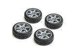 Louise LNHA488 Mounted On-Road Tires w 6 Spoke Grey Wheels