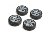 Louise LNHA488 Mounted On-Road Tires w 6 Spoke Grey Wheels