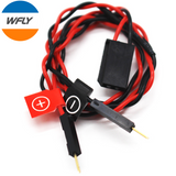 WFLY WFLVIW Voltage Inspection Wire X9S featuring red and black wires with positive and negative labeled connectors, designed for radio control parts and rc car parts.