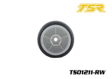 Team Saxo 1/10 F1 RC Car Rear Tires Pre-Mounted (2) White Rim 14mm Hex Rubber