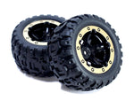 BlackZon BZN540087 MT Wheels & Tires Gold Slyder