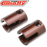 Team Corally C-00180-155-X Swiss Spring Steel Pro Pinion Outdrive Cup (2) in brown, durable radio control parts designed for enhanced performance in rc cars.