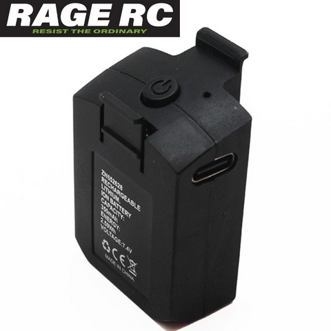 Rage RC RGR6117 2S 7.4V 350mAh 25C LiPo Hero-Copter Military