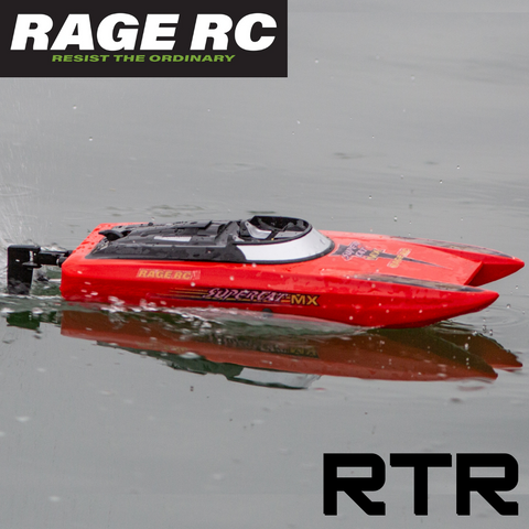 RAGE RC Boat RTR SuperCat MX Micro Pool Racer 2s