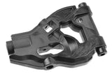 Team Corally COR00180-935 Front Lower Suspension Arm HDA-3, a durable black plastic suspension component designed for improved performance in radio control parts and rc cars.