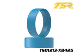 Team Saxo 1/10 Touring Car Tire Insert (4) in blue, designed for radio control parts to improve tire performance and handling in rc cars.