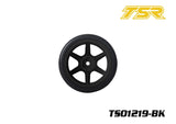 Team Saxo TS01219-RB 1/10 Touring Car Tires Pre-Mounted Rubber Black Spoke (4)