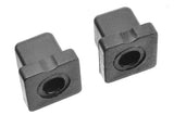 Two black composite arm holder inserts designed for radio control car parts, shown isolated on a white background, Team Corally COR00180-907 Composite Arm Holder Inserts (8pcs).