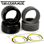 Exotek F1 Front V2 Rubber Tires 40X Yellow Firm w/Inserts