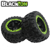 BlackZon BZN540038 Mounted Tires & Wheels Green Slyder
