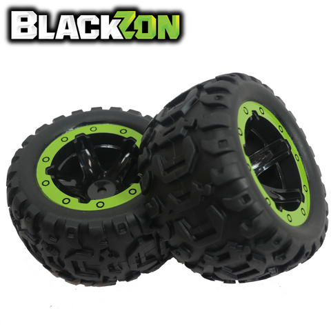 BlackZon BZN540038 Mounted Tires & Wheels Green Slyder