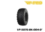 VP-PRO VP-507G 1/10 Short Course Truck Tires (4) Pre-Mounted Black with aggressive tread pattern designed for enhanced traction on radio control parts and rc car parts.