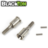 BlackZon BZN540440 Front Axle (2) Vyper & Turbo metal radio control parts for rc cars, featuring two durable stainless steel axles with connecting pins.