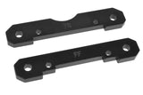 Team Corally C-00180-973 4mm Aluminum Suspension Arm Mount Set in black, precision-machined for durability and performance in radio control car parts.