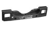 Team Corally C-00180-141 Aluminum Suspension Arm Mount PRO Rear-Front in black anodized finish, designed for durable performance in radio control car parts.