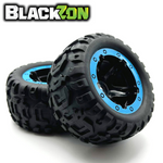 BlackZon BZN540108 Mounted Tires & Wheels Blue MT Slyder