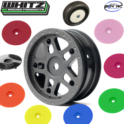 Whitz 1/10 Whiplash Front 2.2" 12mm Sprint Car Wheels (2)