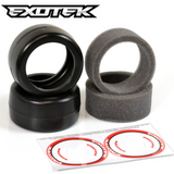 Exotek F1 Front V2 Rubber Tires 36X Double Red Soft w/ Inserts