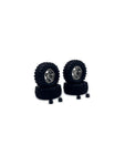 Hobby Plus HBP240527 1.2" Mudder Wheel Tire Set 60mm Black Chrome