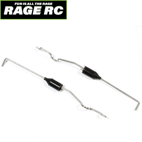 Rage RC RGRB1142 Rudder Push Rod (2) Black Marlin MX Lightwave