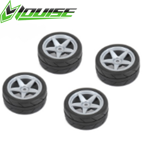 Louise LNHA478 1/10 On-Road Tires 5 Spoke Wheel Grey 26mm