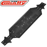 Team Corally C-00180-944 LWB Chassis Aluminum 7075 for radio control cars, featuring a durable lightweight black aluminum design for enhanced rc car performance.