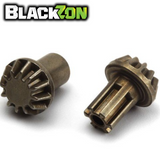 BlackZon BZN540478 Front & Rear Pinion Gear (2) Spryte Turbo metal gears for rc car parts designed to enhance performance of radio control cars.