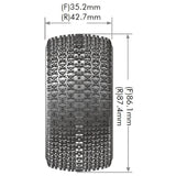 Louise RC E-Maglev 1/10 4WD Front Buggy Tire Soft Pre-Mounted White Wheel (2)