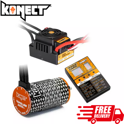 Konect 1/8 Brushless Combo Waterproof 150a ESC 2200kv Motor