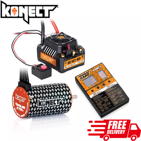 Konect Brushless SCT Combo 2750kv Motor 80a ESC + Program Card
