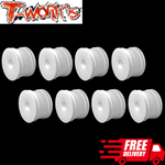 T-Work's 2.2 Buggy Rear Wheels B6.3 B7 B74 YZ2 YZ4 RB7 ZX7 D418 SRX2 (8) White