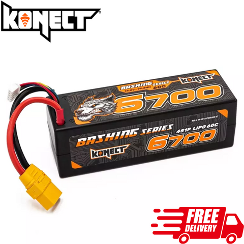 Konect Lipo 6700mah 14.8V 60C 4S Bashing Battery