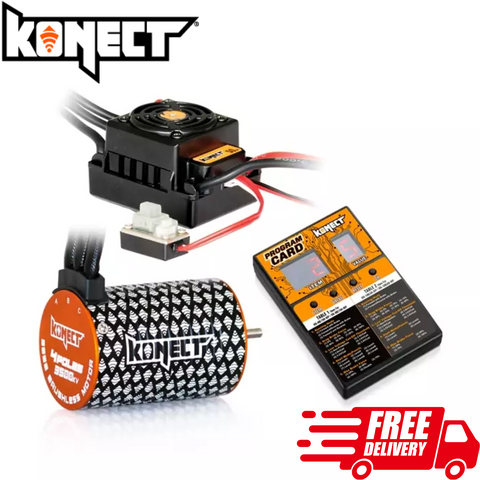 Konect Brushless Combo 3500kv Motor 50A Waterproof ESC + Program Card