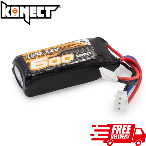 Konect 7.4V 600mah 2s Lipo Battery CRX18