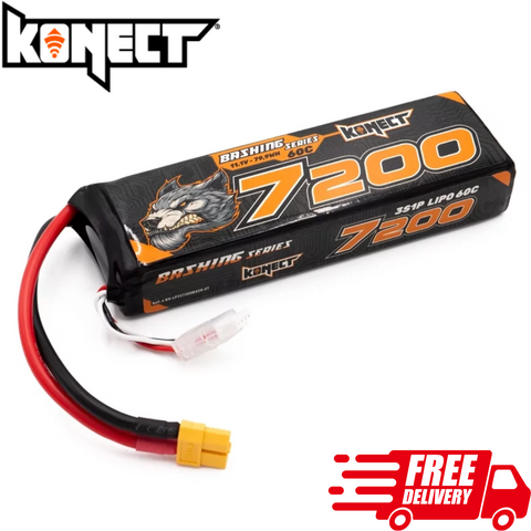 Konect Lipo 7200mah 11.1V 60C 3S Bashing Battery