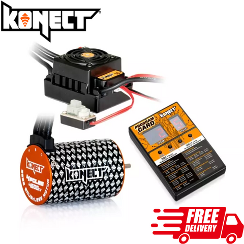 Konect Brushless Combo 4600kv Motor 50A Waterproof ESC + Program Card