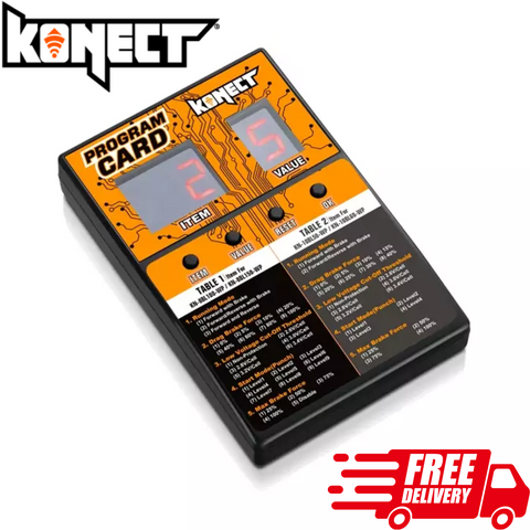 Konect ESC Program Card 1/10 1/8 150a 100a 80a 50amp Brushless Speed Control