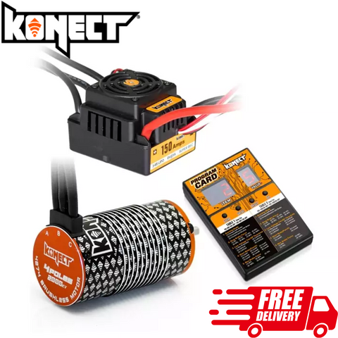Konect 1/8 Brushless Combo Waterproof 150a ESC 2000kv Motor