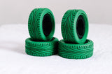 NBRC "Skids" 1/10 On-road RC Tire Set Blue, Green, Red (4)