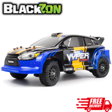 BlackZon Vyper RX RC Rally Car RTR Turbo Brushless 1/14 4WD Blue