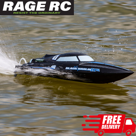 Rage RC Boat Black Marlin EX Brushless RTR 3S Self-Righting