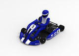 Team Saxo GK-200-PRO 1/8 RC Go Kart KIT ARTR Blue